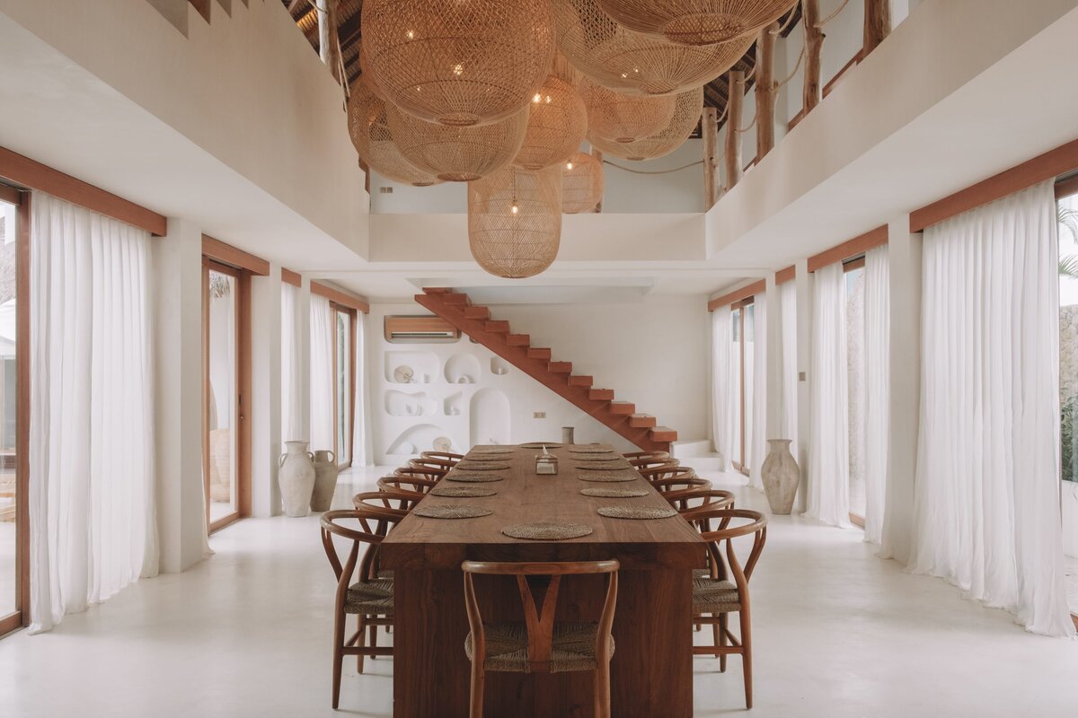 Villa dining and living area